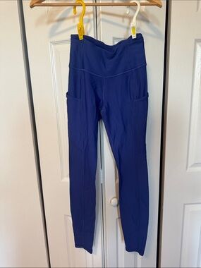 Lululemon S4 Fast and Free 28in Thermal leggings in royal blue